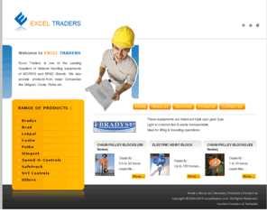 exceltraders.com: Excel Traders cochin, Kerala, India
Suppliers of Material handling equipments of MORRIS and BRAD Brands.