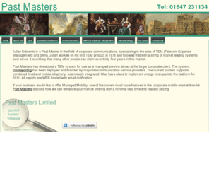 pastmasters.biz: Past Masters in Business Assistance
Past Masters in software.