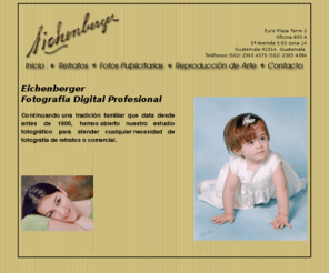 estudioe.net: Eichenberger,estudio fotográfico digital
Estudio fotográfico digital  para atender cualquier necesidad de fotografía de retratos o comercial. 