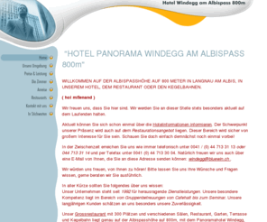 hotelzuerichalbiswindegg.ch: Hotel Panorama Windegg am Albispass 800m - Home
Das Hotel Panorama Windegg am Albispass 800m heisst Sie herzlich willkommen.