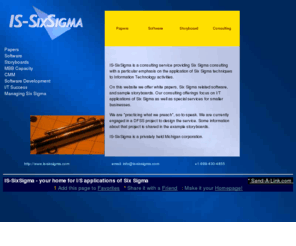 is-sixsigma.com: IS-SixSigma - your home for I/S applications of Six Sigma
I/S Six Sigma - home for I/S applications of the Six Sigma methodology