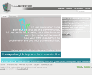 by-creationnumerique.com: by service de création du site webAccueil à Toulouse
Creation Site Internet Joomla - Prestataire et Integrateur Joomla - Graphiste Webdesigner Independant - midi-pyrennee - Site internet sur Mesure pour association, entreprise, collectivité locale, artisan ou artiste.