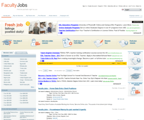 facultyjobsboard.com: faculty jobs
faculty jobs. If you are tired of looking through the faculty jobs you neither like, nor need, be sure to visit  our free online job search engine and get the faculty jobs of your dream!