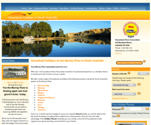 houseboatbookings.com: Welcome  to South Australian Houseboat Bookings
Houseboat Holidays in South Australia. The Houseboat Booking Centre can help you find the right River Murray houseboat for your South Australian houseboat holiday.