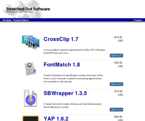 networkclipboard.net: Stretched Out Software, Inc.
Jacksonville's premier quality Websites, Flash and Director animation, interactive CD Roms, Multimedia, 3D modeling, Wireless Palm, custom application software