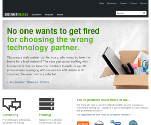 gossamer-threads.net: Gossamer Threads: Vancouver-based Web Technology Consultancy
Gossamer Threads is a Vancouver-based company with deep expertise in web technology working as a strategic partner and consultant for leading organizations.
