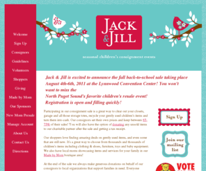 thejackandjillsale.com: Welcome to Jack & Jill
Home Page for Jack & Jill Consignment Sale in Lynnwood, March 25-27, 2011.