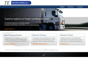 truckingexpress.net: Trucking Express | Superior trucking, freight handling and logistics | Serving Washington State
Trucking Express is a highly recommended solution for importing and exporting freight through the Ports of Seattle and Tacoma of Washington.