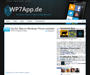 wp7app.de: WP7App.de
Windows Phone 7 News und App Reviews