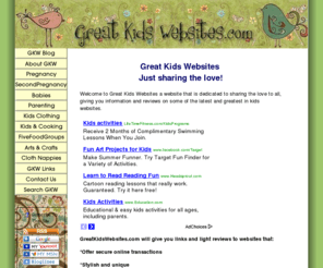 greatkidswebsites.com: Great Kids Websites features the best online baby and kid stores.
Bringing together the very latest online kids, baby and parenting stores.You'll find kids websites featuring toddler clothes, parenting tips, craft ideas and more!