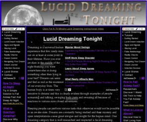 luciddreamingtonight.com: Lucid Dreaming
Lucid Dreaming - Learn to unlock your ability to lucid dream.