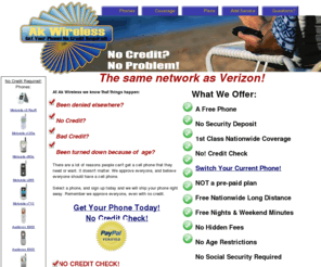 wirelessnocredit.com: Ak Wireless: No Credit Check! Wireless Service
Ak Wireless: Cellular service everyone is Approved! No Credit Check. Anonomous cell phone.