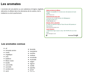 aromates.org: Aromates
liste des aromates