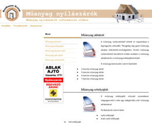 muanyag-nyilaszarok.info: Műanyag nyílászárók
Egy weboldal amely a műanyag nyílászárókról.