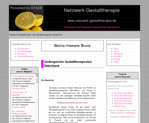 netzwerk-gestalttherapie.de: Gestalttherapie Adressen im Gestalttherapeuten Portal
Gestalttherapeuten in Deutschland, Österreich und der Schweiz