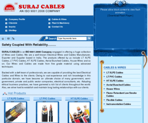 surajcables.com: Electrical Cable & Wire,Flexible Cables,Instrumentation Cables Exporters
Electrical Cable & Wire manufacturers,exporters of Flexible Cables, Electrical Cable & Wire suppliers, Instrumentation Cables from india, online Flexible Cables, Electrical Cable & Wire wholesaler, indian Instrumentation Cables manufacturer, Flexible Cables Manufacturing, Electrical Cable & Wire companies in india