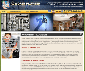 acworthplumber.net: Acworth Plumber - Acworth Plumbers  - Plumber Acworth - 678-803-1061
Acworth Plumber is your full service plumber. Acworth plumber offers emergency plumbing services, Hot water heater repair, drain cleaning and more. Call Now: 678-803-1061 for your free Acworth plumbing estimate.