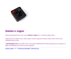 gamesejogos.com: Games e Jogos
Games e Jogos é um portal com os melhores e mais divertidos jogos online. Todos os jogos foram cuidadosamente escolhidos