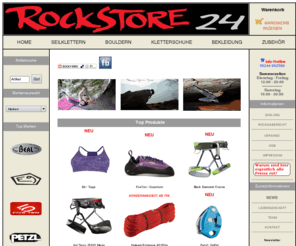 klettern-frankenjura.com: ROCKSTORE24 - Onlineshop...Klettern-Bouldern-Outdoor
Rockstore24 ist der offizielle Lieferant von Kletter und Boulderequipment mit großer Auswahl an Kletterschuhen-Crashpads-Kletterseilen-Expreßschlingen uvm