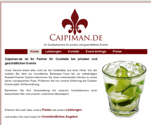 caipiman.com: Caipiman.de | Cocktailservice | Barkeeper und Mobile Cocktailbar zum mieten
