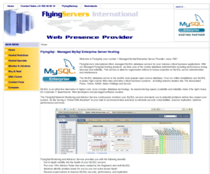 flyingsql.net: FlyingSql - Managed MySql Enterprise Server Hosting - Home
Managed MySql Enterprise Server Hosting Monitoring Services DBA Database Administrator