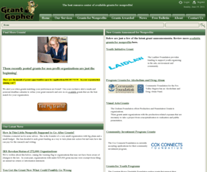 grantgopher.com: The Best Resource of Available Grants for Non Profit Organizations - Grant Gopher
Database of available grants for non profit organizations