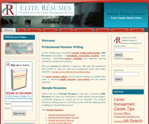 aneliteresume.com: Resume Writing Services for Professionals - Elite Resume Writing
Providing executive career management services for senior executives and those who aspire to be business leaders. Certified professional resume writing, cover letters, executive coaching, personal branding, job search stategy and networking. Free resume critique available.