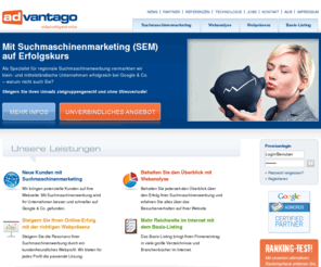 mon-niederrhein.de: Suchmaschinenmarketing mit advantago: einfach erfolgreich online
Mit Suchmaschinenwerbung von advantago entscheiden Sie sich für guten Service und eine optimale Vermarktung in den wichtigsten Suchmaschinen.