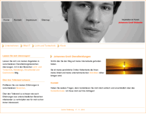 johannes-gross.com: johannes gross veranstaltungs technik licht ton kiosk einzelhandel internet webdesign
Start der Webseite von Johannes Groß. Lassen Sie sich von meinem Service überzeugen.