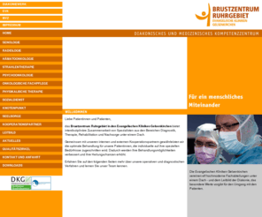 brustzentrum-ruhrgebiet.com: Brustzentrum Ruhrgebiet in den Evangelischen Kliniken Gelsenkirchen - Startseite
Das Brustzentrum Ruhrgebiet in den Evangelischen Kliniken Gelsenkirchen bietet interdisziplinäre Zusammenarbeit von Spezialisten aus den Bereichen Diagnostik, Therapie, Rehabilitation und Nachsorge unter einem Dach