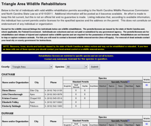 trianglerehab.org: Triangle Area Rehab List
