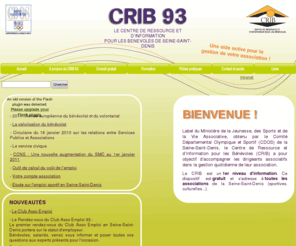 crib93.org: Accueil
Centre de ressources et d'information pour les bénévoles de Seine-Saint-Denis