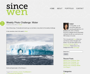 sincewen.com: since wen – by Kristy Wen
Hello! since wen is the personal website of Kristy Wen, a recent UC Berkeley graduate who routinely geeks out on tech, politics, and fashion.