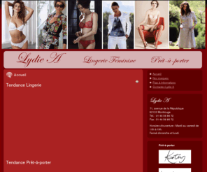 lydie-a.com: Lydie.A - 92120 Montrouge - Lingerie Fine Allumette, Antinéa, Barbara, Empreinte, Félina, Freya, Huit, Lejaby, Simone Pérèle, Triumph, Valisère - Prêt-à-Porter Karting et Lewinger : Lydie. A
Lydie.A - 92120 Montrouge - Lingerie Fine Allumette, Antinéa, Barbara, Empreinte, Félina, Freya, Huit, Lejaby, Simone Pérèle, Triumph, Valisère - Prêt-à-Porter Karting et Lewinger...