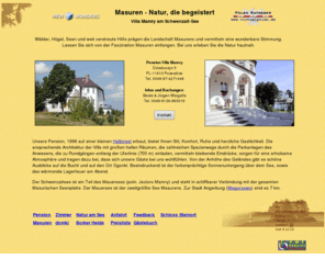 mazury.net: Masuren Villa Mamry
Willkommen in Masuren. Erleben Sie einen unvergesslichen Urlaub. Entspannen, Wandern, Radfahren, Reiten, Baden, Segeln und Angeln.