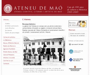 ateneumao.org: Ateneu Científic, Literari i Artístic de Maó
Ateneu Científic, Literari i Artístic de Maó