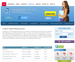 college-paper.org: College Paper Writing Service
Our college paper writing service is the leading provider of top quality college papers to students all over the world. Our experts in writing college papers excel in completing brilliant college papers.