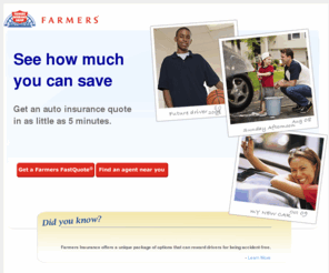 farmersinsurance.com: Farmers Insurance - Get a Farmers FastQuote
Farmers Insurance Group offers insurance including auto insurance, home insurance and life insurance. Get a Farmers FastQuote here.