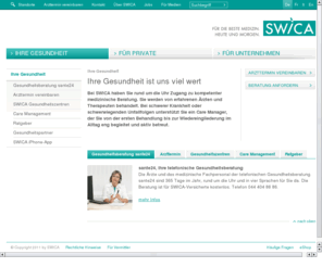 gesundheitszentren.ch: SWICA - SWICA - Ihre Gesundheit
Ihre Gesundheit ist ein wertvolles Gut, bei SWICA sind Sie in besten Händen.