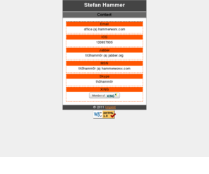 hammerworxx.com: Stefan Hammer - Contact Page
Contact page from Stefan Hammer