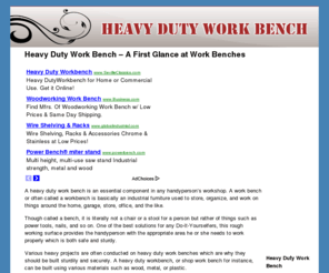 heavydutyworkbench.org: Heavy Duty Work Bench - heavy duty work bench
Heavy Duty Work Bench.org brings you information on heavy duty work benches. Check our tips and offers on heavy dury workbench.