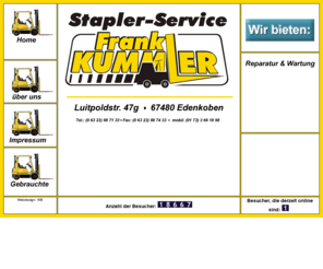 kummler-stapler.de: Stapler-Service Frank Kummler, Edenkoben
Stapler Service von Frank Kummler in 67480 Edenkoben