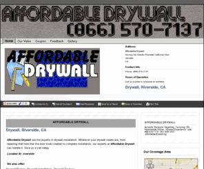 affordabledrywall.org: Drywall: Affordable Drywall - Riverside, CA
Whatever your drywall needs are, Call us Today!