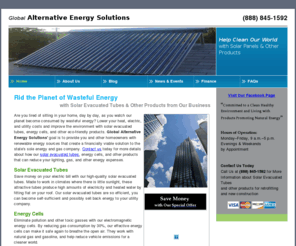 globalalternativeenergysolutions.com: Solar Panels, evacuated tubes, insulation green roofs, windows, doors
Lower your energy costs and improve the environment with solar evacuated tubes, solar panels, windows, doors and other eco-friendly products from our company.