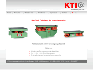 kti-trautmann.com: KTI-Schwingungstechnik > Schwingungsisolierungen, Federlager, Dämpfer, Federelemente
