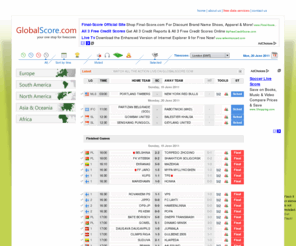 planetgoal.com: Globalscore.com - Live scores, livescore results
Globalscore - Global Live score coverage. Livescore, statistics, odds comparison