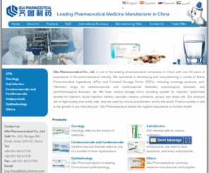 qilupharm.com: Pharmaceutical Medicine,Drug,China Medicine Manufacturer
Qilu is China active pharmaceutical ingredient and drug manufacturer, offer oncology products, anti-infective, drugs for cerebrovascular, cardiovascular, psychological, neurological and ophthalmological diseases. Finished dosage form like liquid injection, tablet, capsule, cream, ointment, spray, eye drop are provided of safe quality. We have over 50 years is making carboplatin, cisplatin, docetaxel, carvedilol, etoposide, oxaliplatin and piperacillin sodium. We are GMP certified pharmaceutical manufacturer. We have upgraded waste water and gas treatment plant to assure pharmaceutical drug of no pollution. We own preparation, chemical synthesis and biotechnology production base. Our drug production line is purchased from high-tech pharmaceutical equipment manufacturers, we contribute to human health, provide quality API and pharmacy drug for customers, welcome.