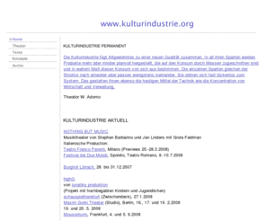 kulturindustrie.org: Kulturindustrie
