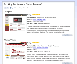 theacousticguitarlessons.net: Acoustic Guitar Lessons | Free Acoustic Guitar Lessons Online
If you’re just started picking up the acoustic guitar and you’re looking for some good, solid acoustic guitar lessons online, then you’ve hit the right website. Because I’ve put together all the fundamentals you need to know about learning the guitar right here in one place.