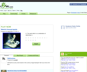 contests2win.com: Welcome to c2w! | c2w.com - Play, Create, Win. Trivia, Fun and Games
c2w.com - Create & Play thousands of Quizzes, Crosswords, Hangman Games, Polls, Personality Tests & more!